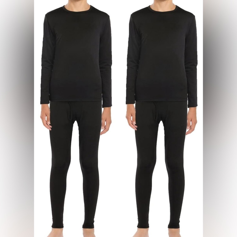 ViCherub Thermal Underwear Set (2 Pack) for Boys Long Johns Fleece Lined Kids